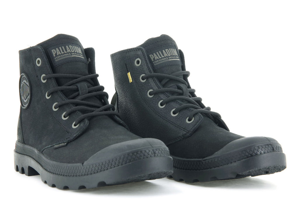 Botas De Invierno Palladium PAMPA HI SUPPLY LEATHER Mujer Negras | Costa Rica-76830